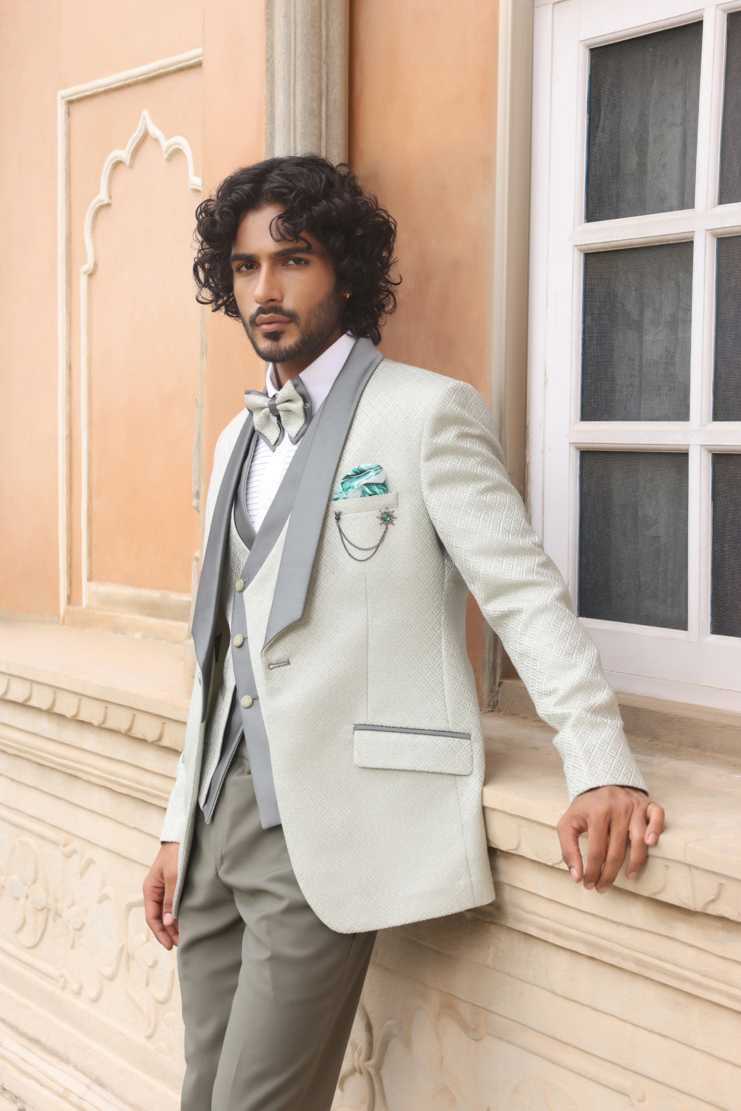Pastel Green Tuxedo Suit