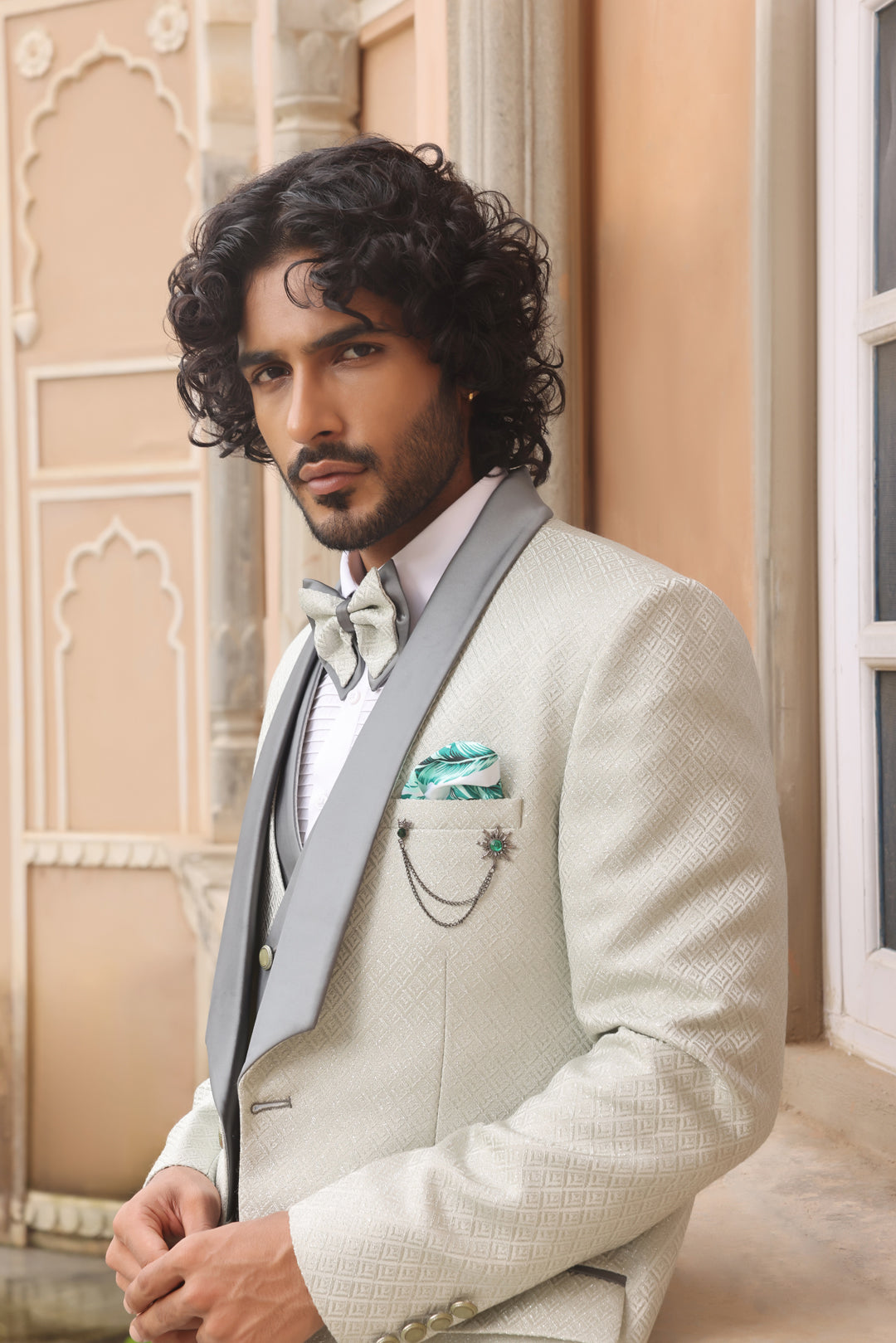 Pastel Green Tuxedo Suit