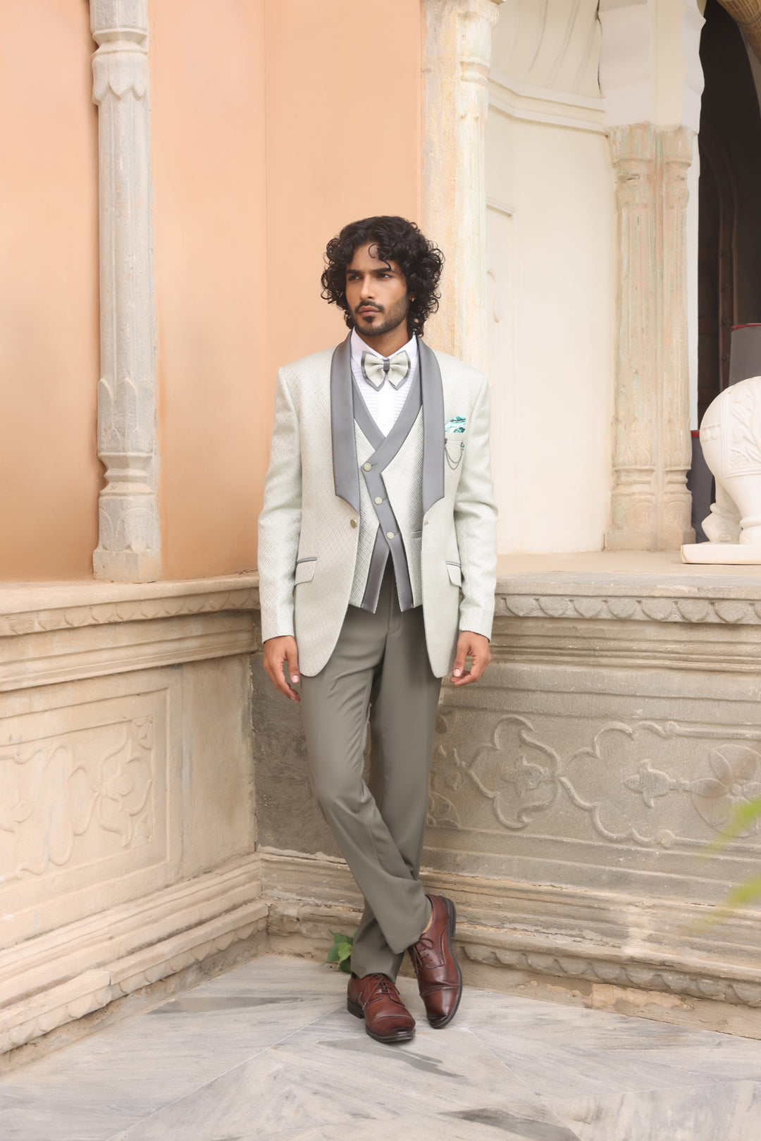 Pastel Green Tuxedo Suit
