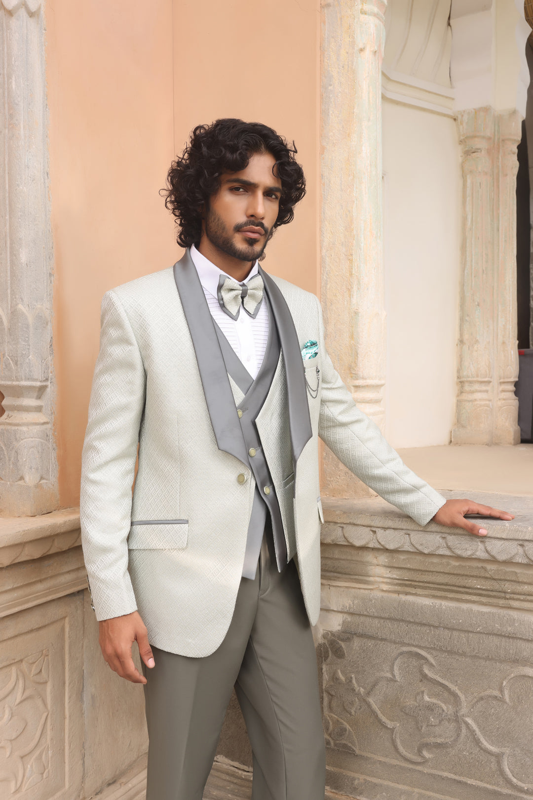 Pastel Green Tuxedo Suit