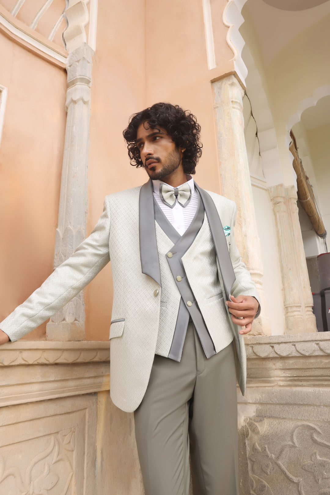 Pastel Green Tuxedo Suit