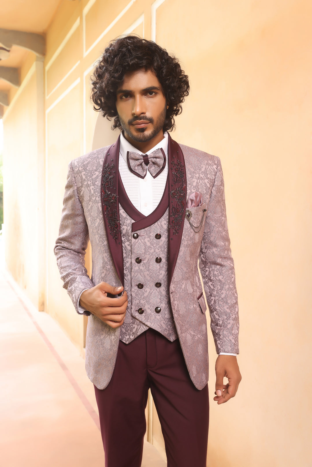 Carnation Magenta Tuxedo Suit