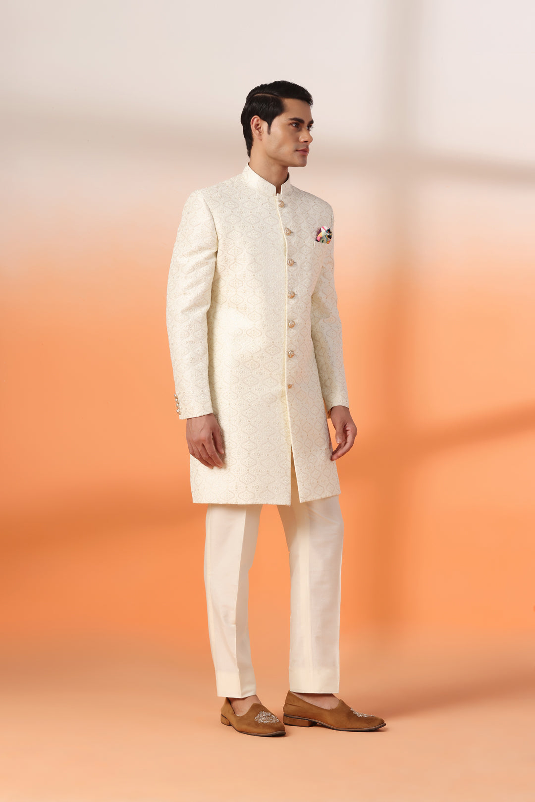 Light Gold Indo Western