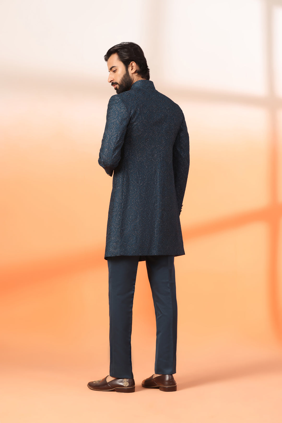 Striking Blue Indo Western