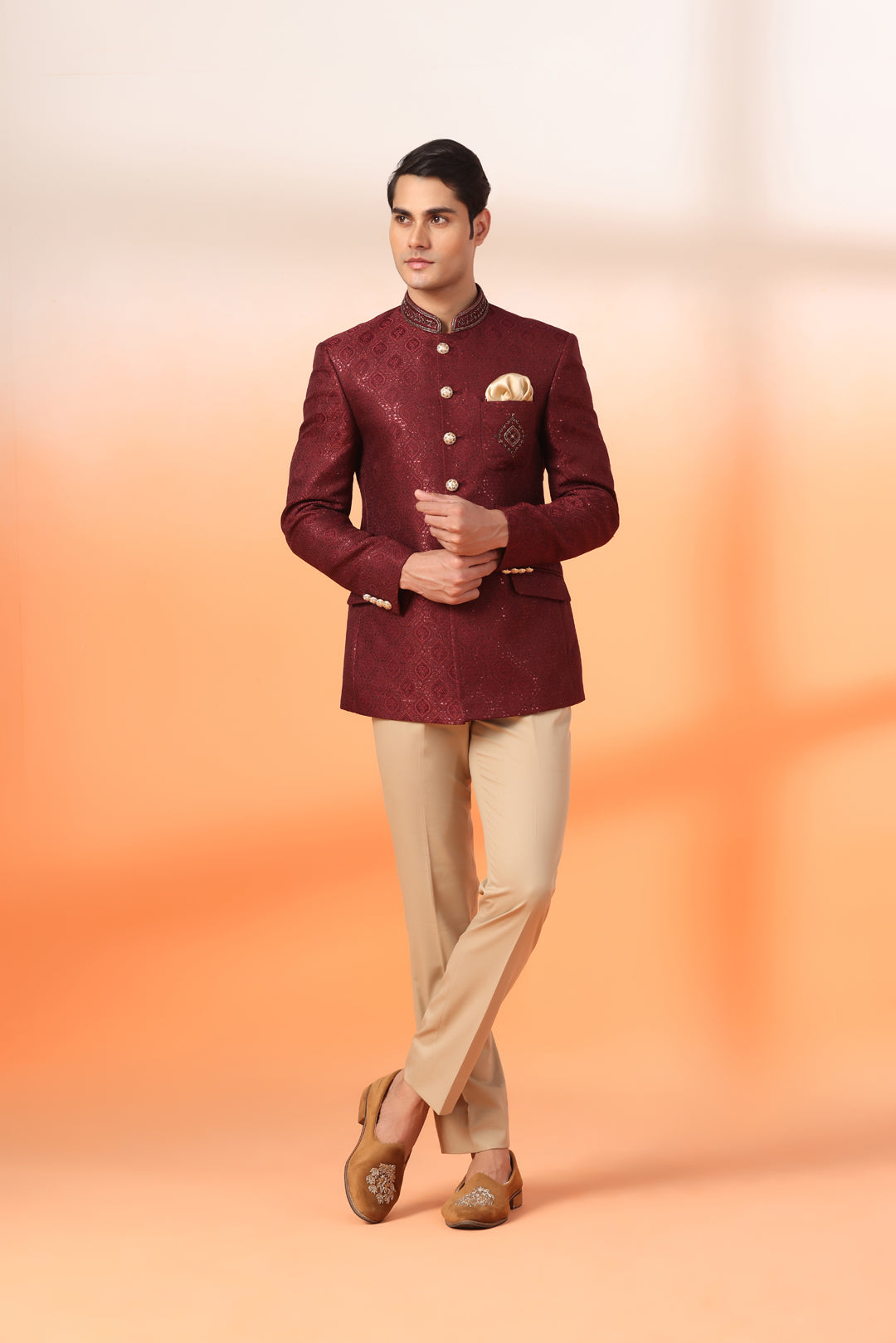Royal Maroon Jodhpuri Suit