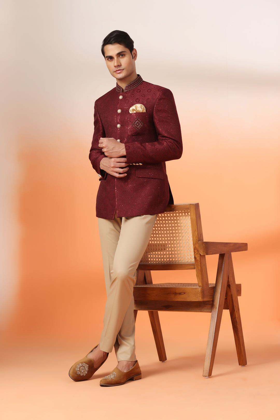 Royal Maroon Jodhpuri Suit