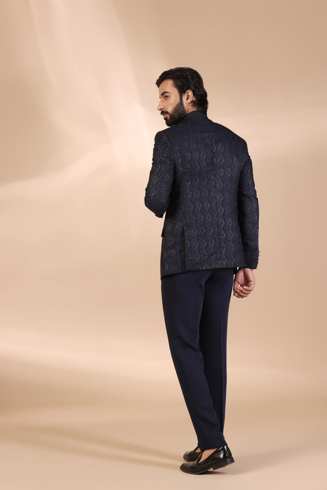 Navy Blue Aurous Jodhpuri