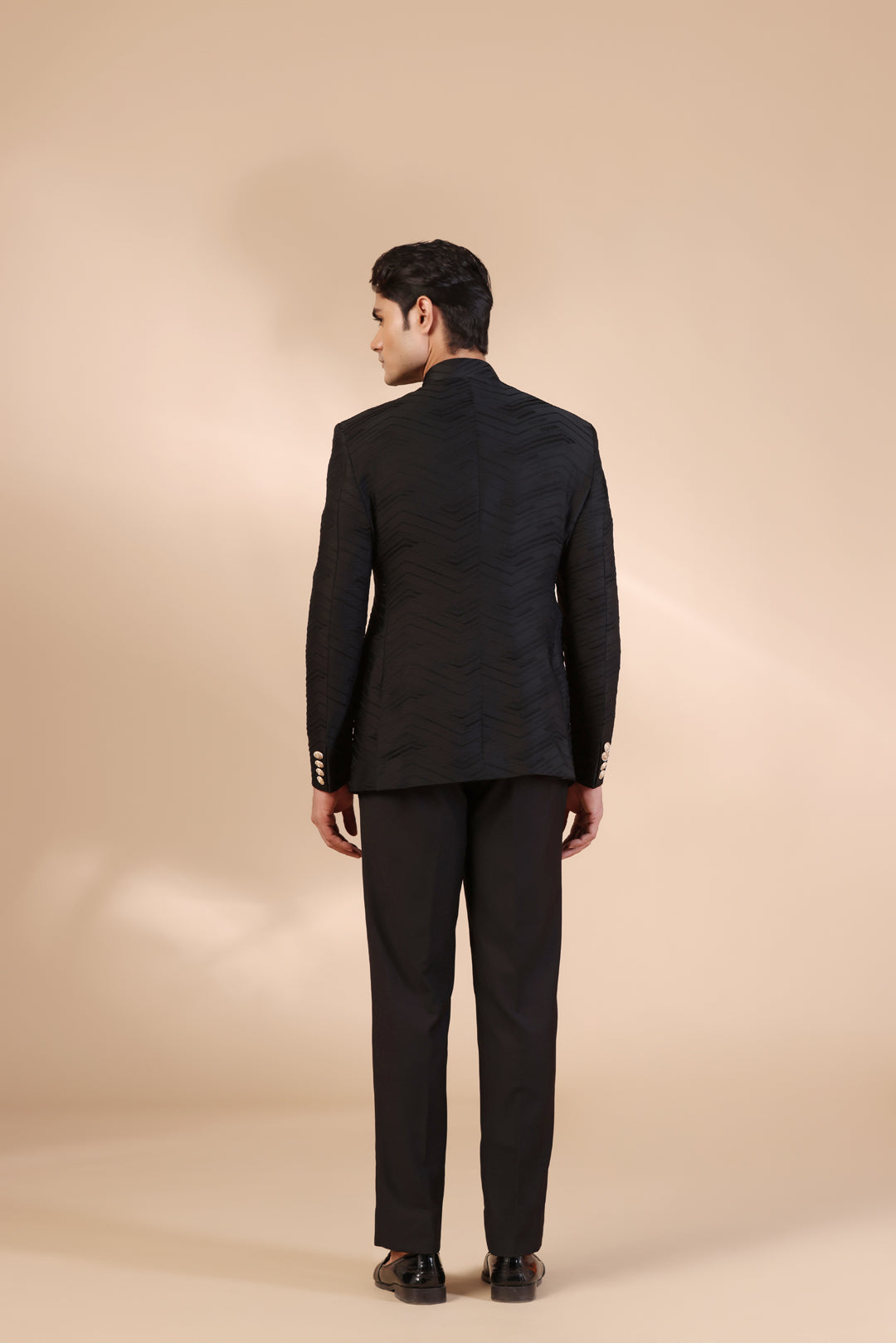 Black Herringbone Jodhpuri
