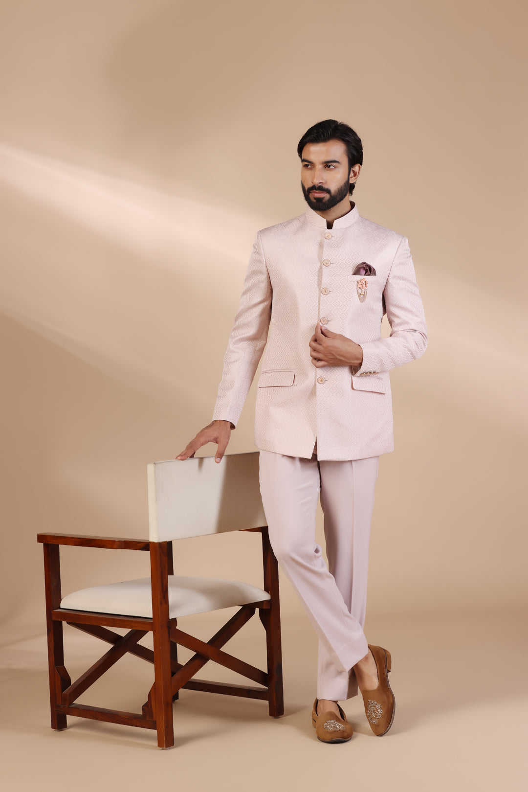 Soft Pastel Pink Jodhpuri
