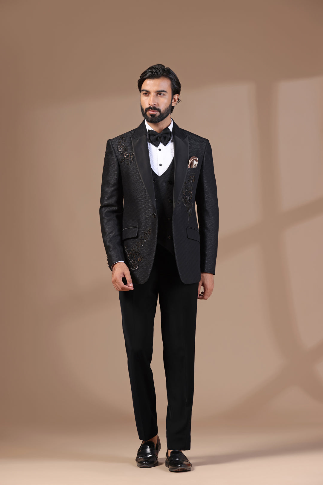 Charcoal Black Tuxedo Suit