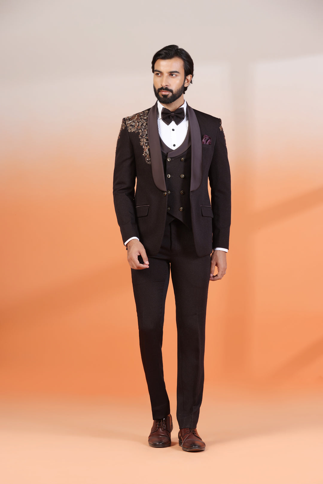 Copper Brown Tuxedo Suit