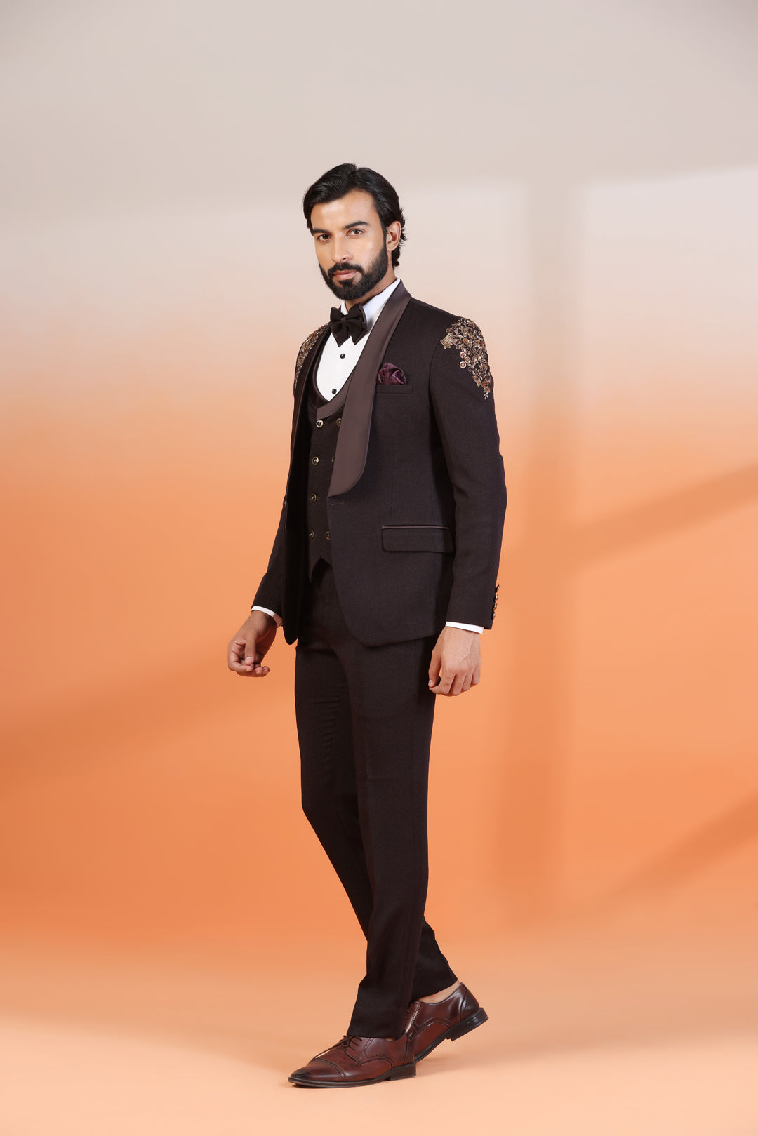 Copper Brown Tuxedo Suit