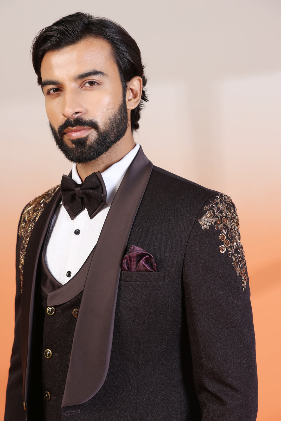 Copper Brown Tuxedo Suit