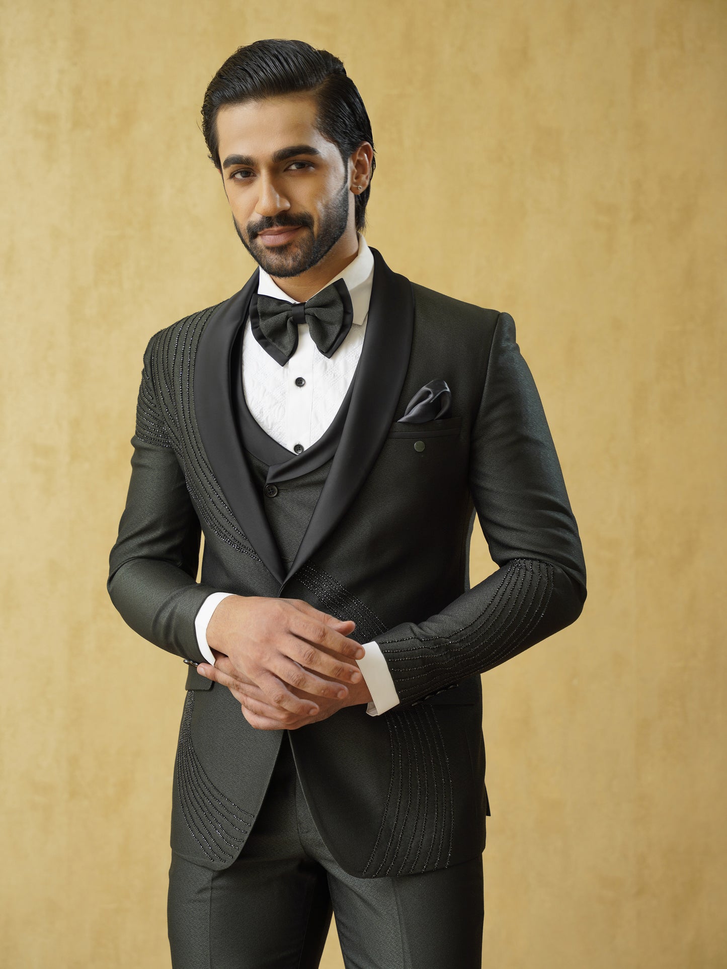 Green Tuxedo Suit by Zoop Men