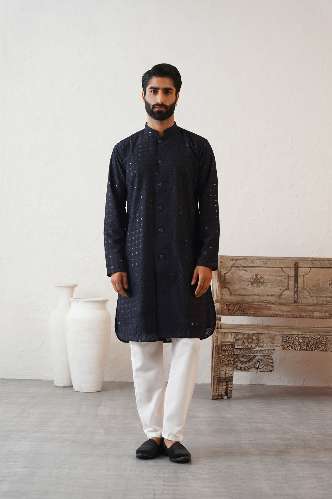 Midnight Shimmer Kurta Set