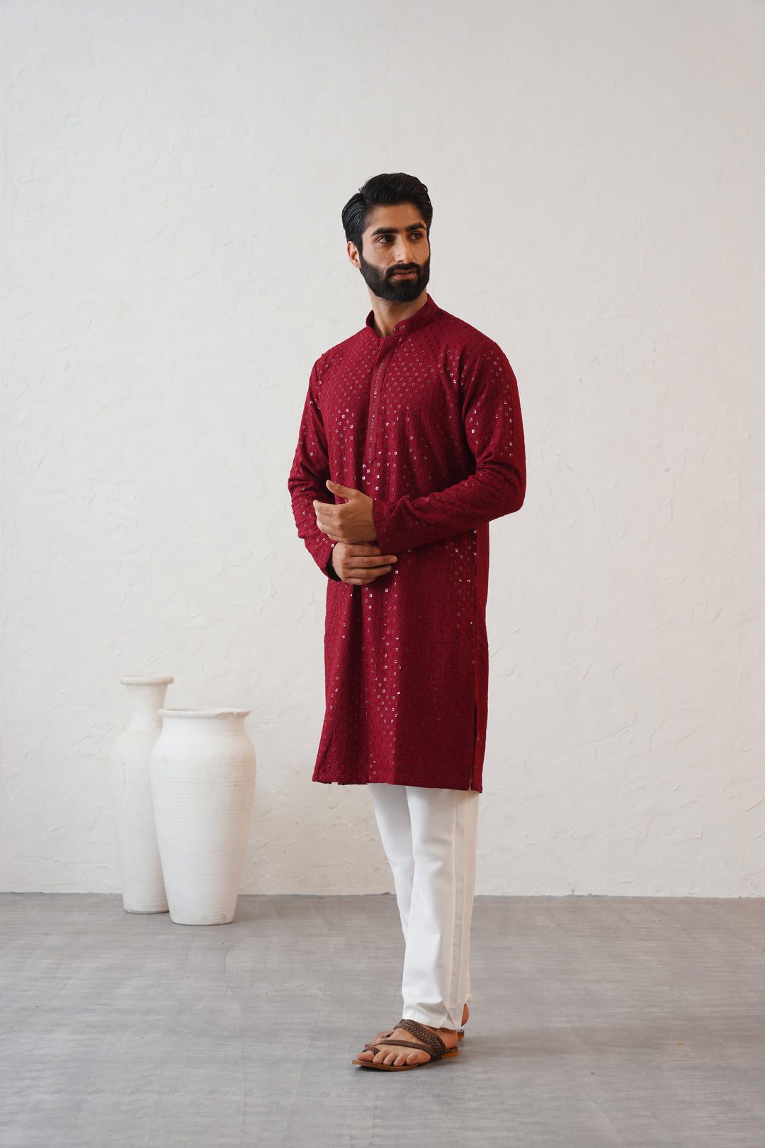 Crimson Red Kurta Set