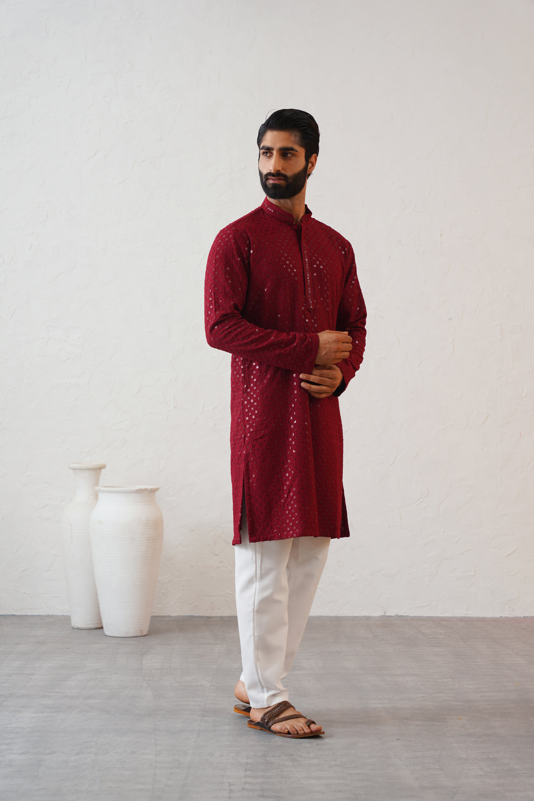 Crimson Red Kurta Set