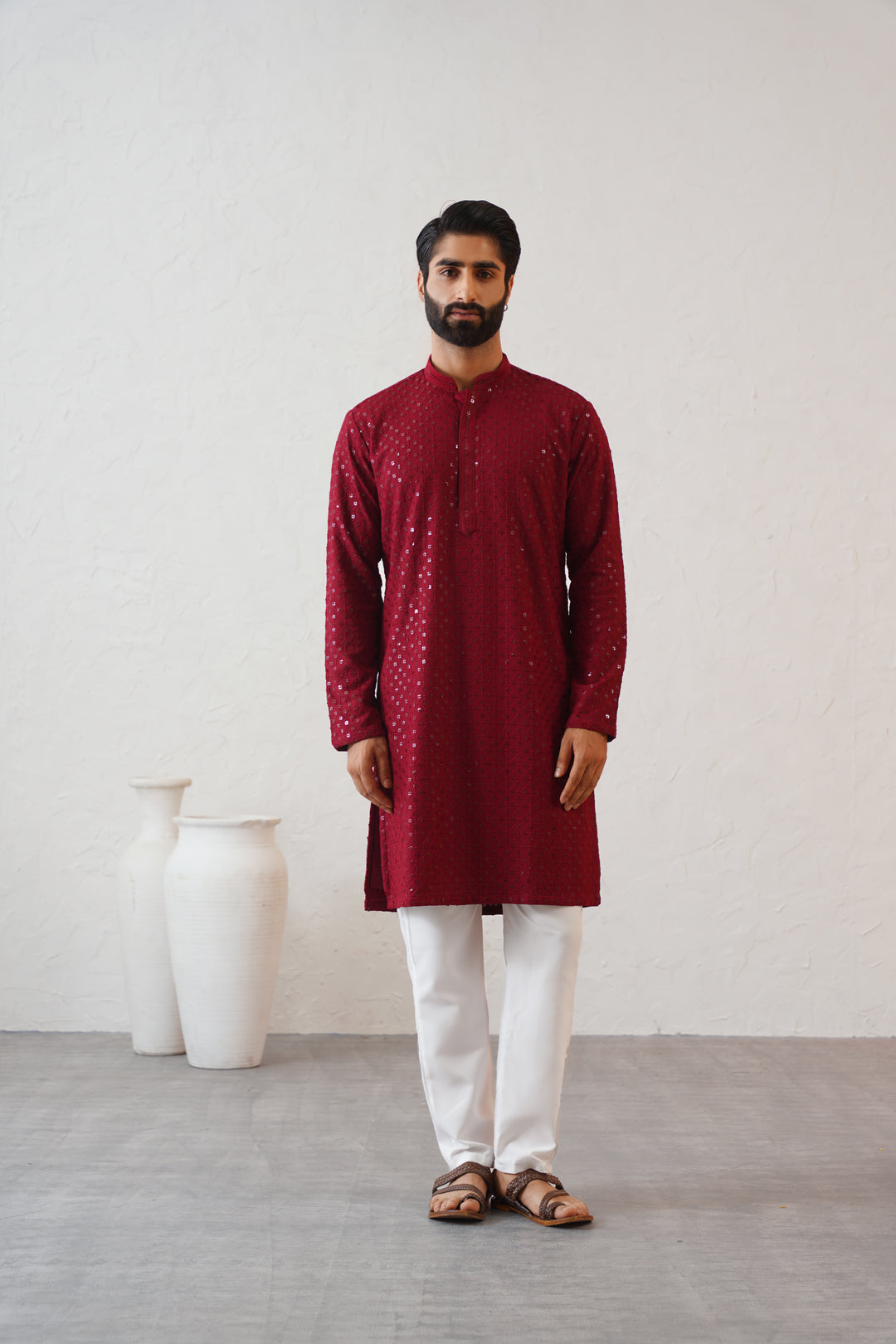 Crimson Red Kurta Set