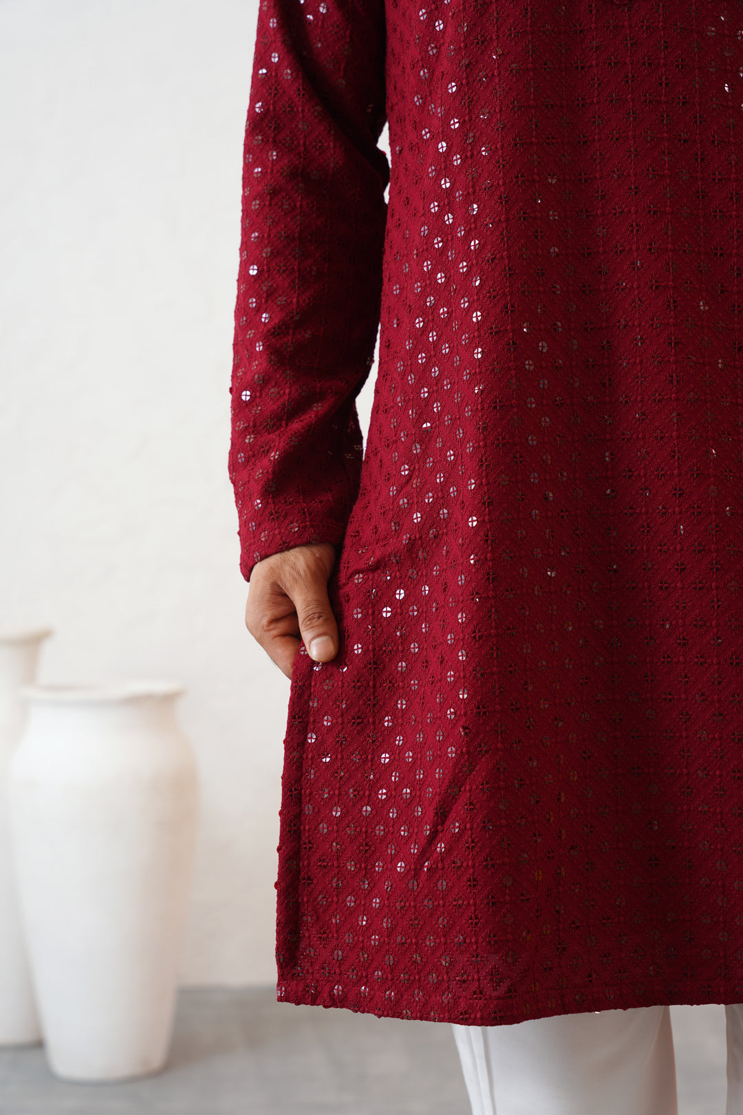 Crimson Red Kurta Set