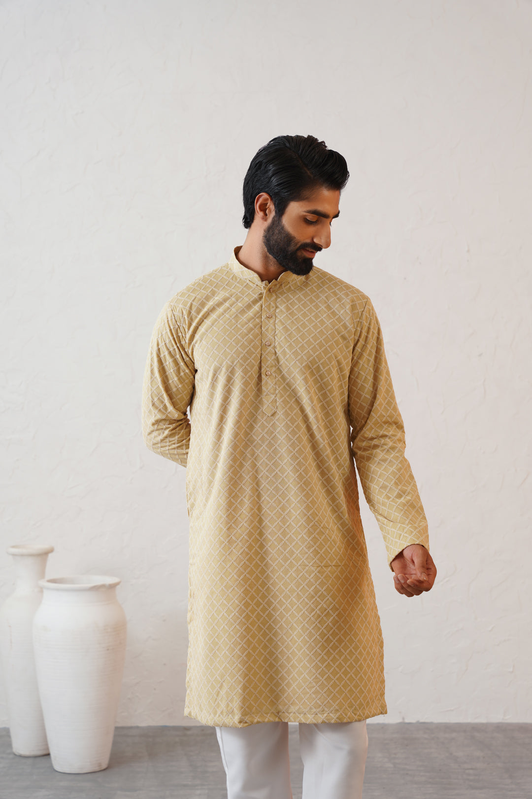 Pastel Yellow Kurta Set