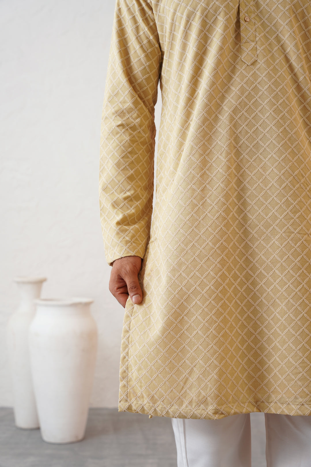 Pastel Yellow Kurta Set