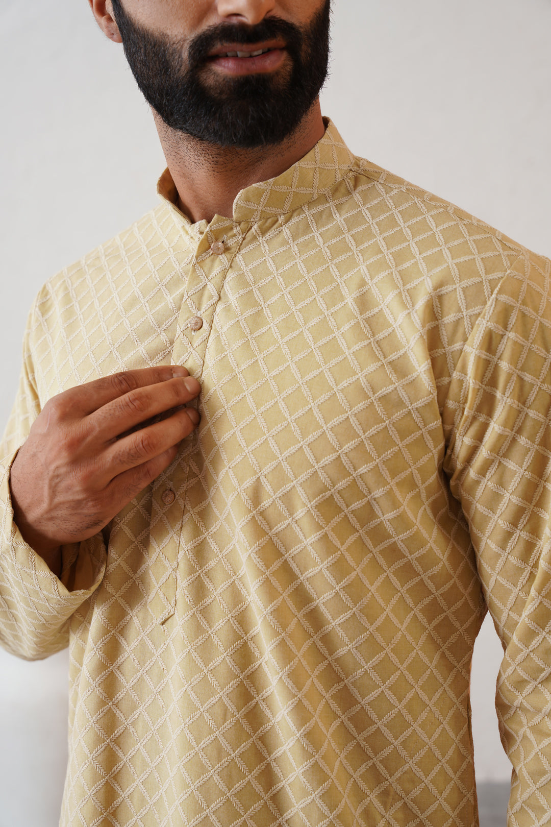 Pastel Yellow Kurta Set