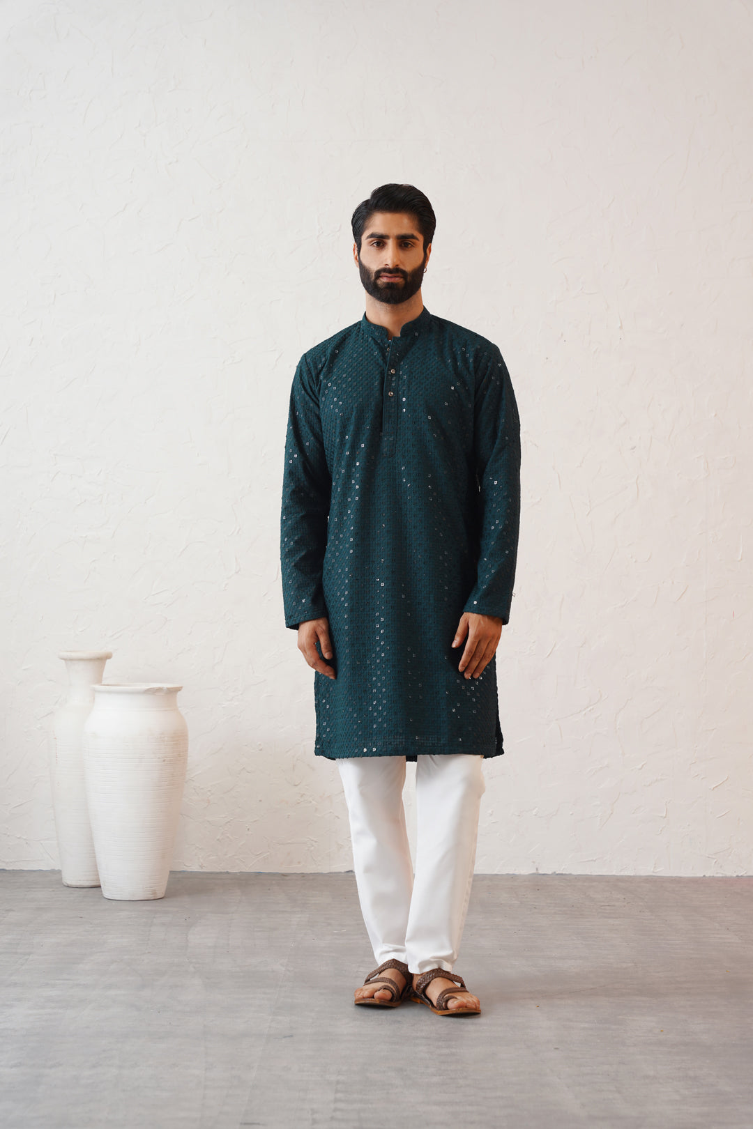 Dark Teal Kurta Set