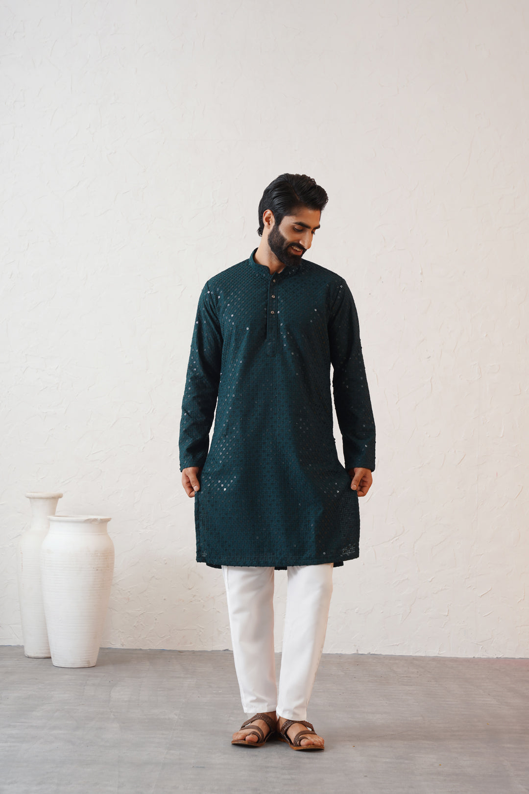 Dark Teal Kurta Set