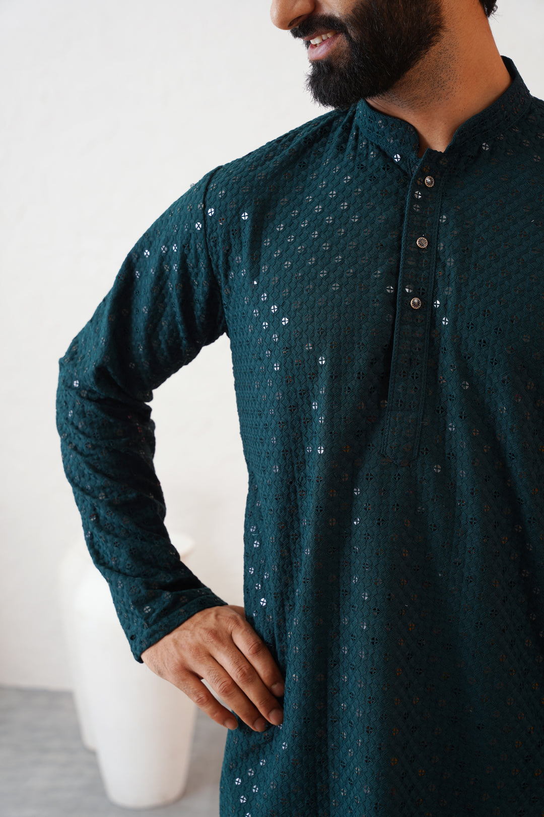 Dark Teal Kurta Set