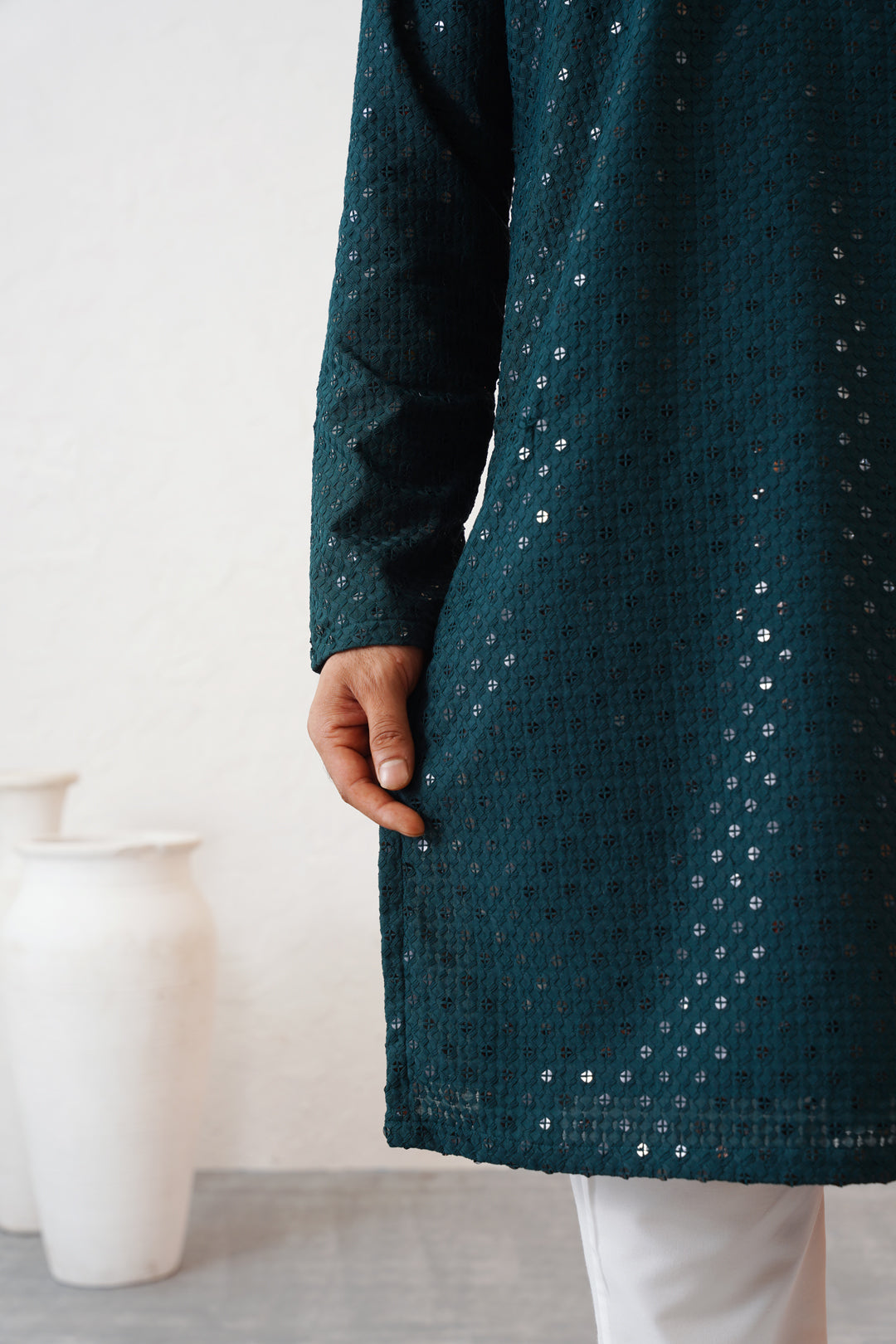 Dark Teal Kurta Set