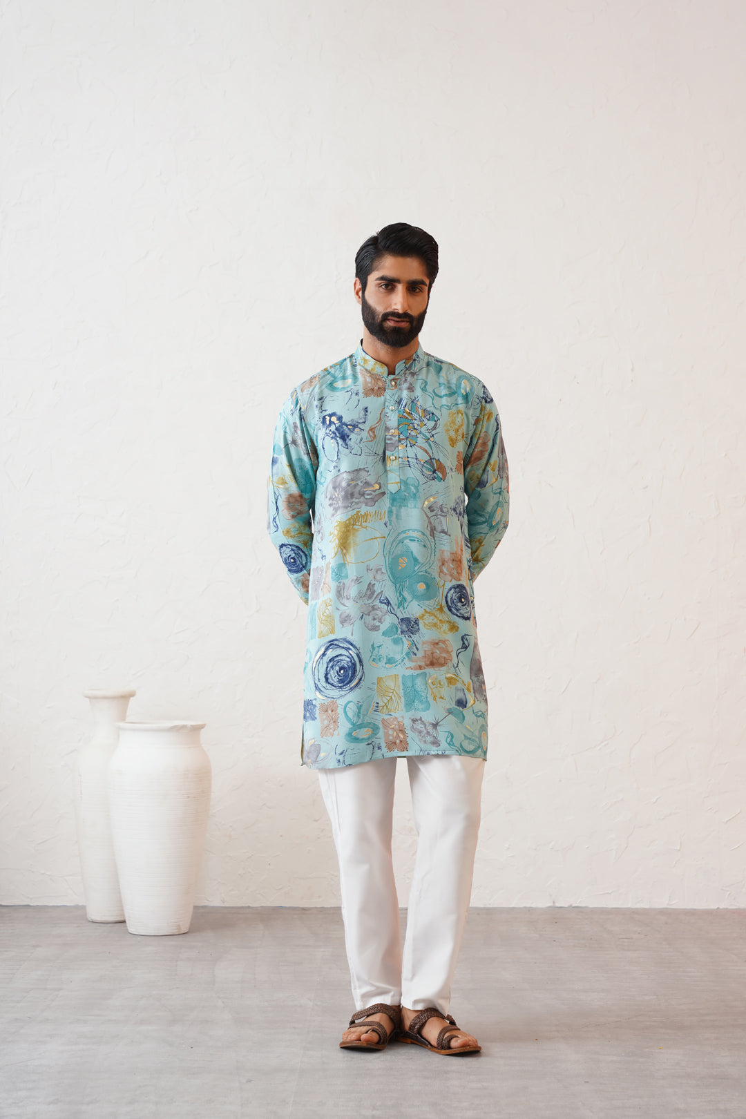Abstract Sky Kurta Set