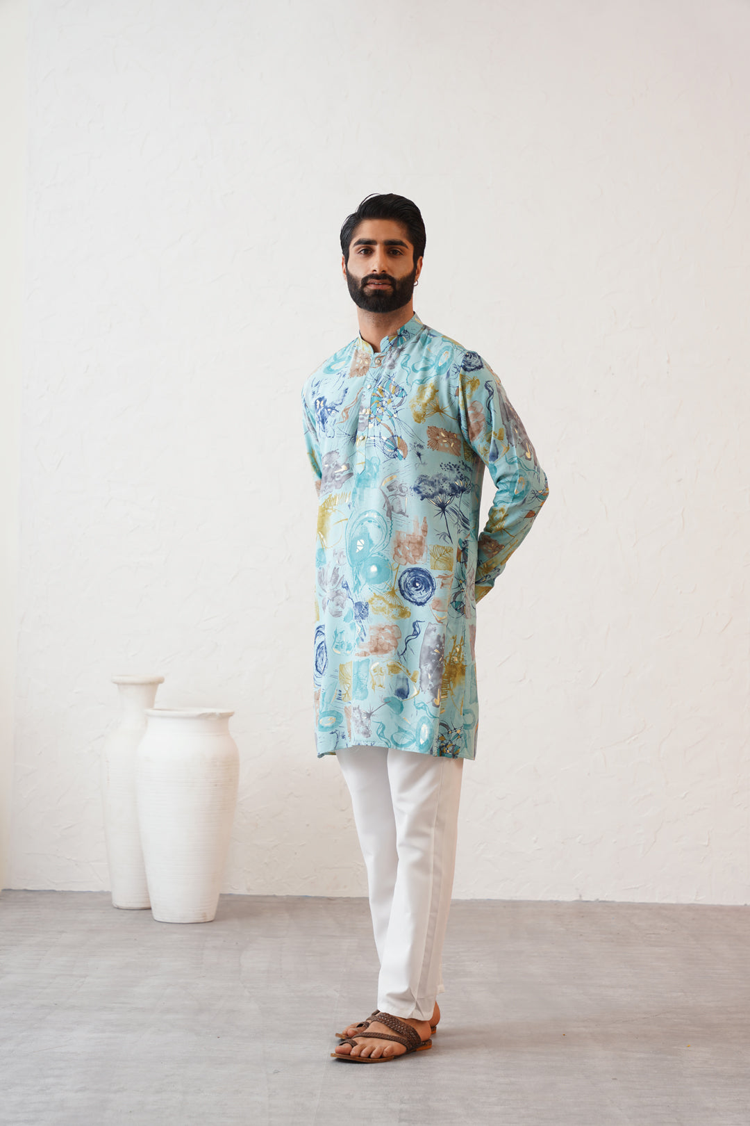 Abstract Sky Kurta Set