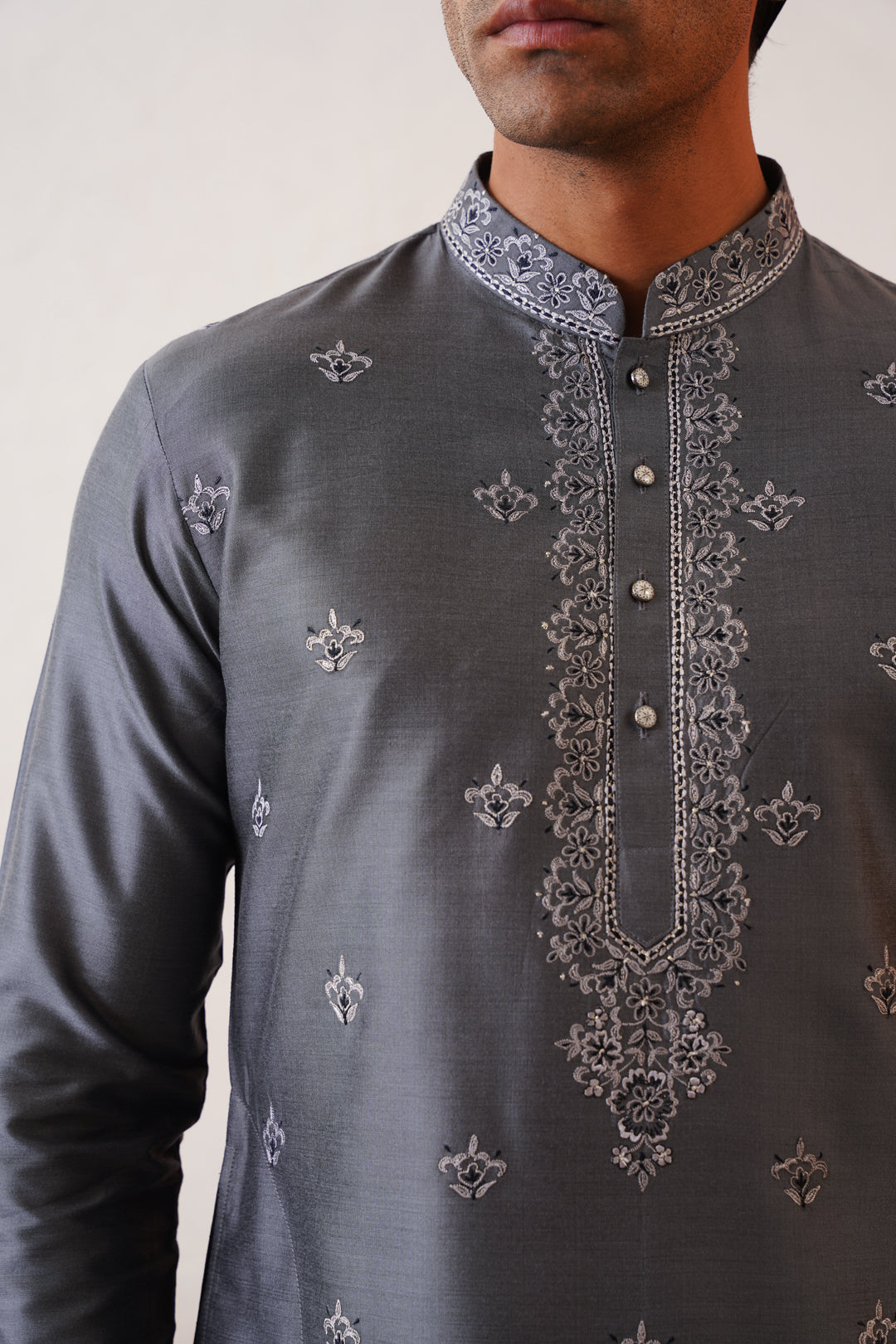 Dove Grey Indo Western