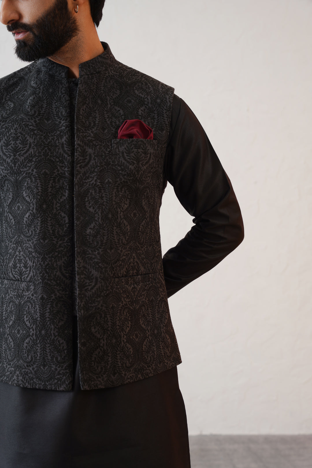 Charcoal Kashmiri Bundi Set