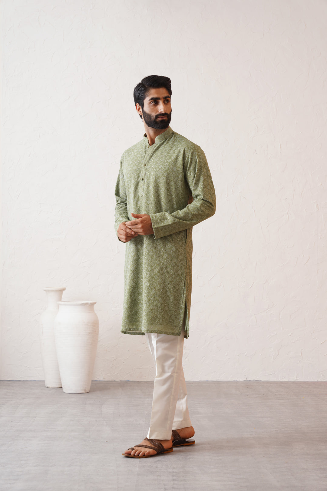 Benarasi Fern Kurta Set