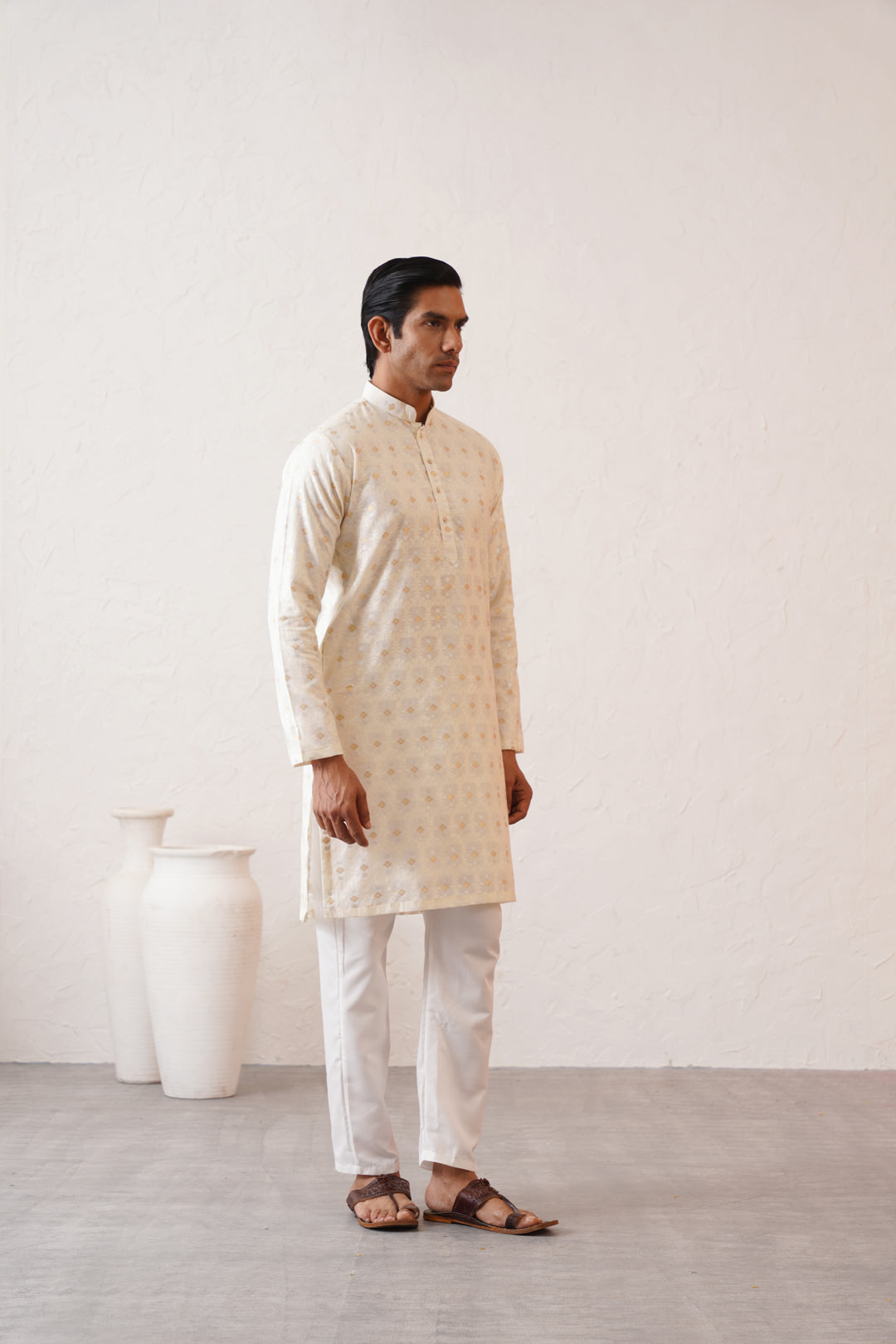 Benarasi Ivory Kurta Set