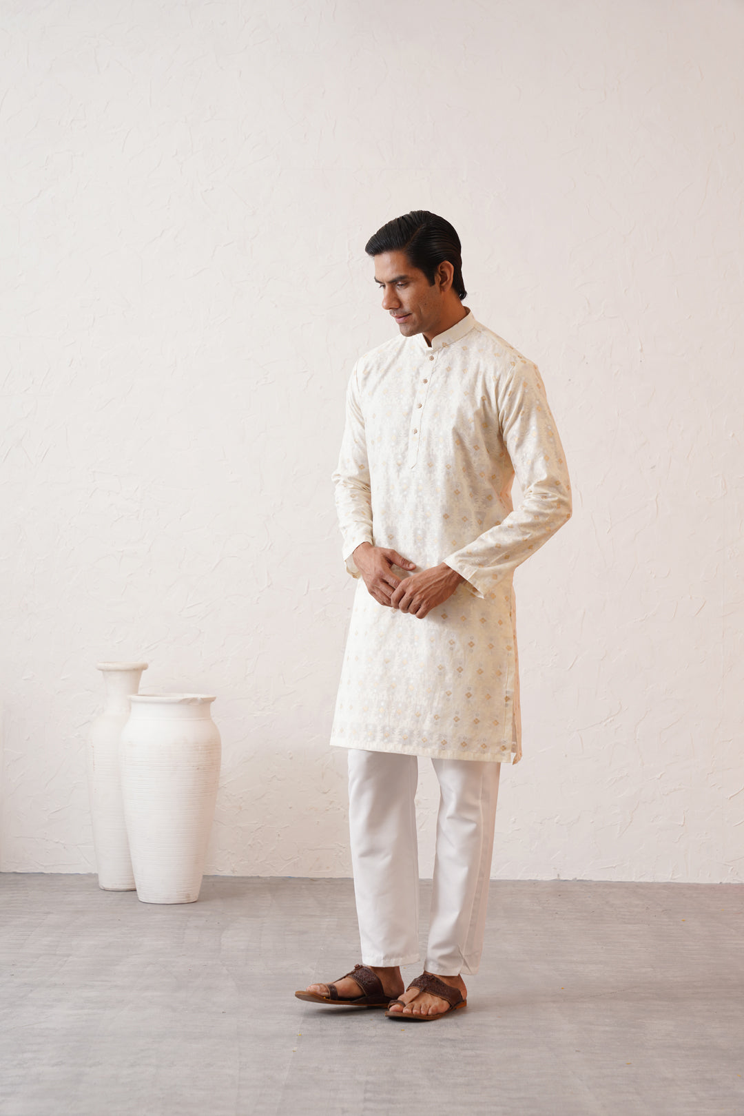 Benarasi Ivory Kurta Set