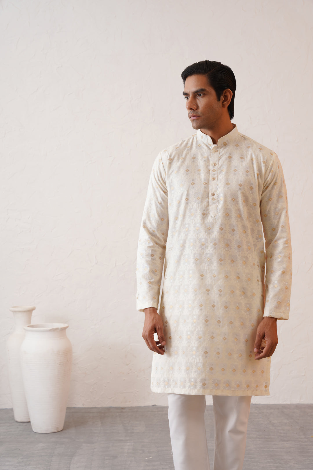 Benarasi Ivory Kurta Set