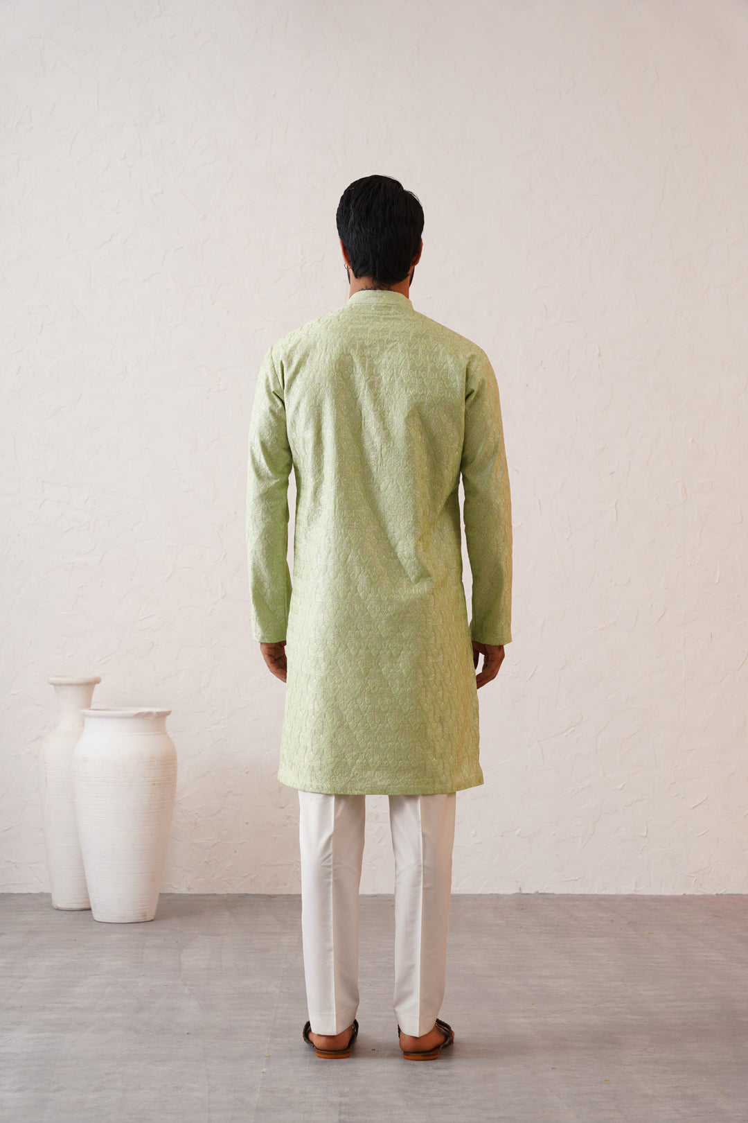 Benarasi Mint Kurta Set