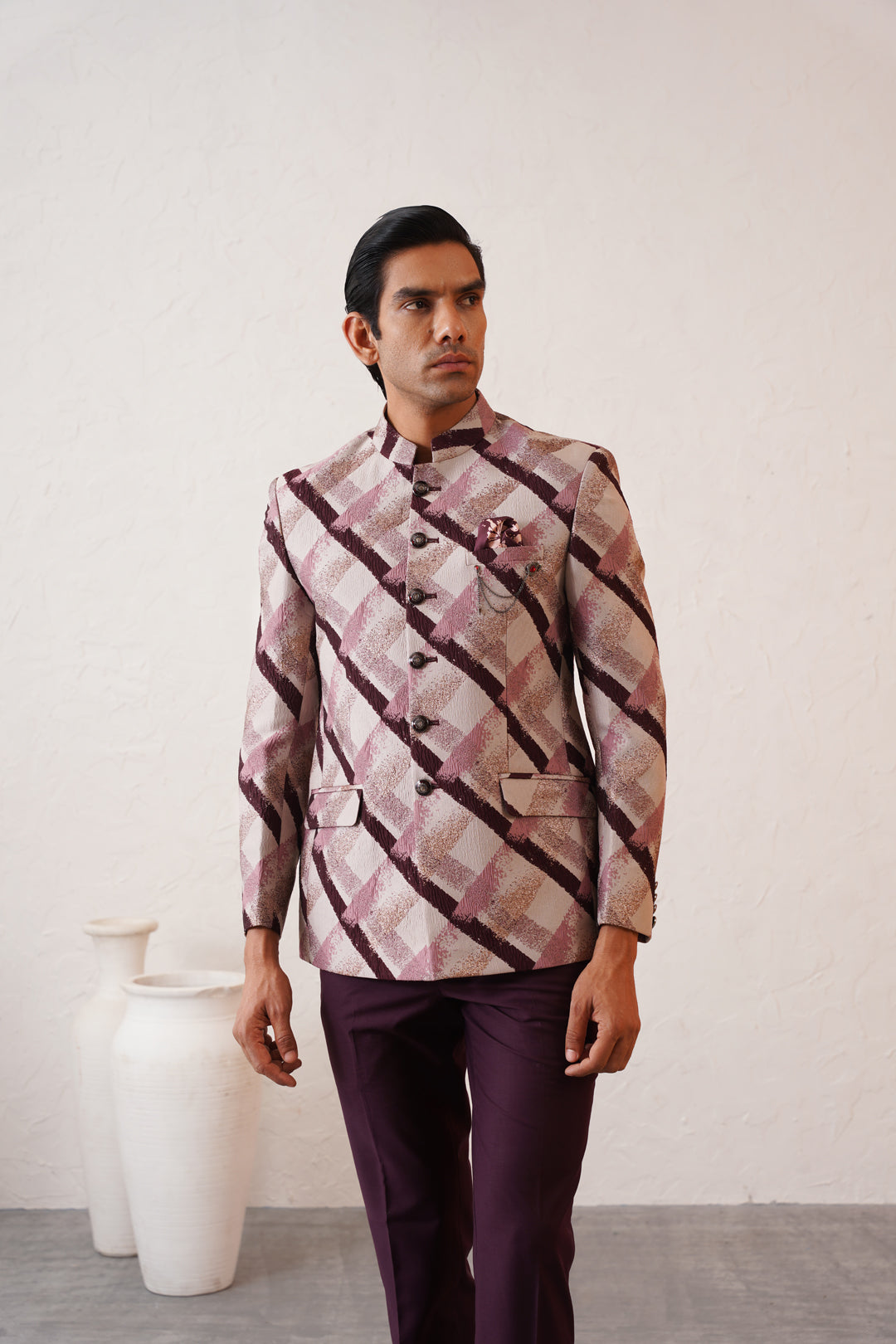 Merlot Pink Jodhpuri Suit