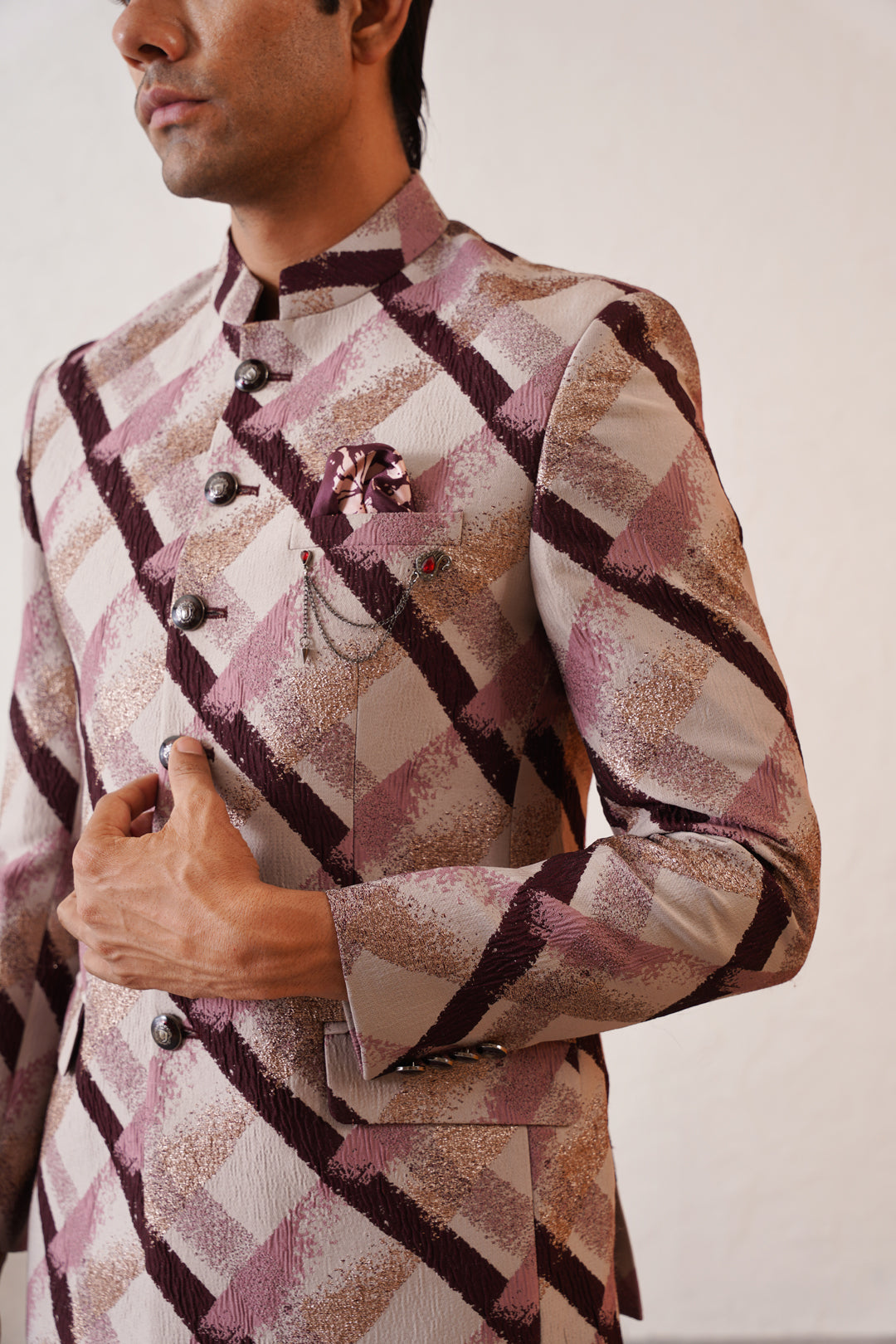 Merlot Pink Jodhpuri Suit