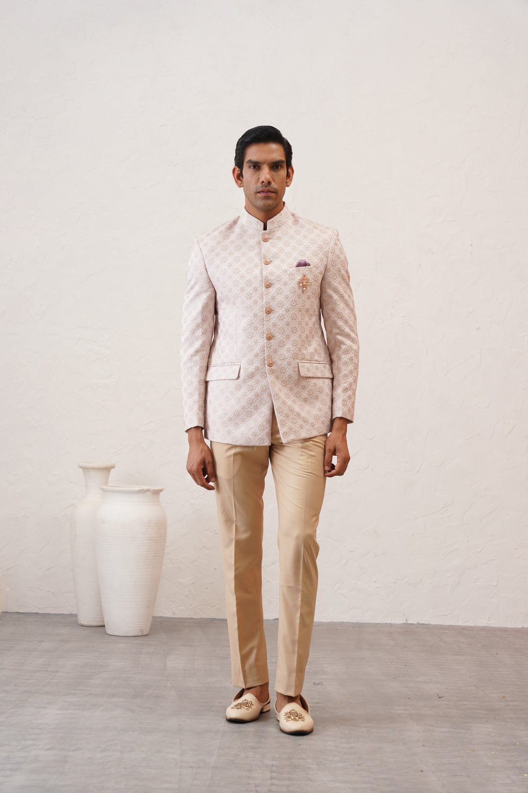 Powder Pink Jodhpuri Suit