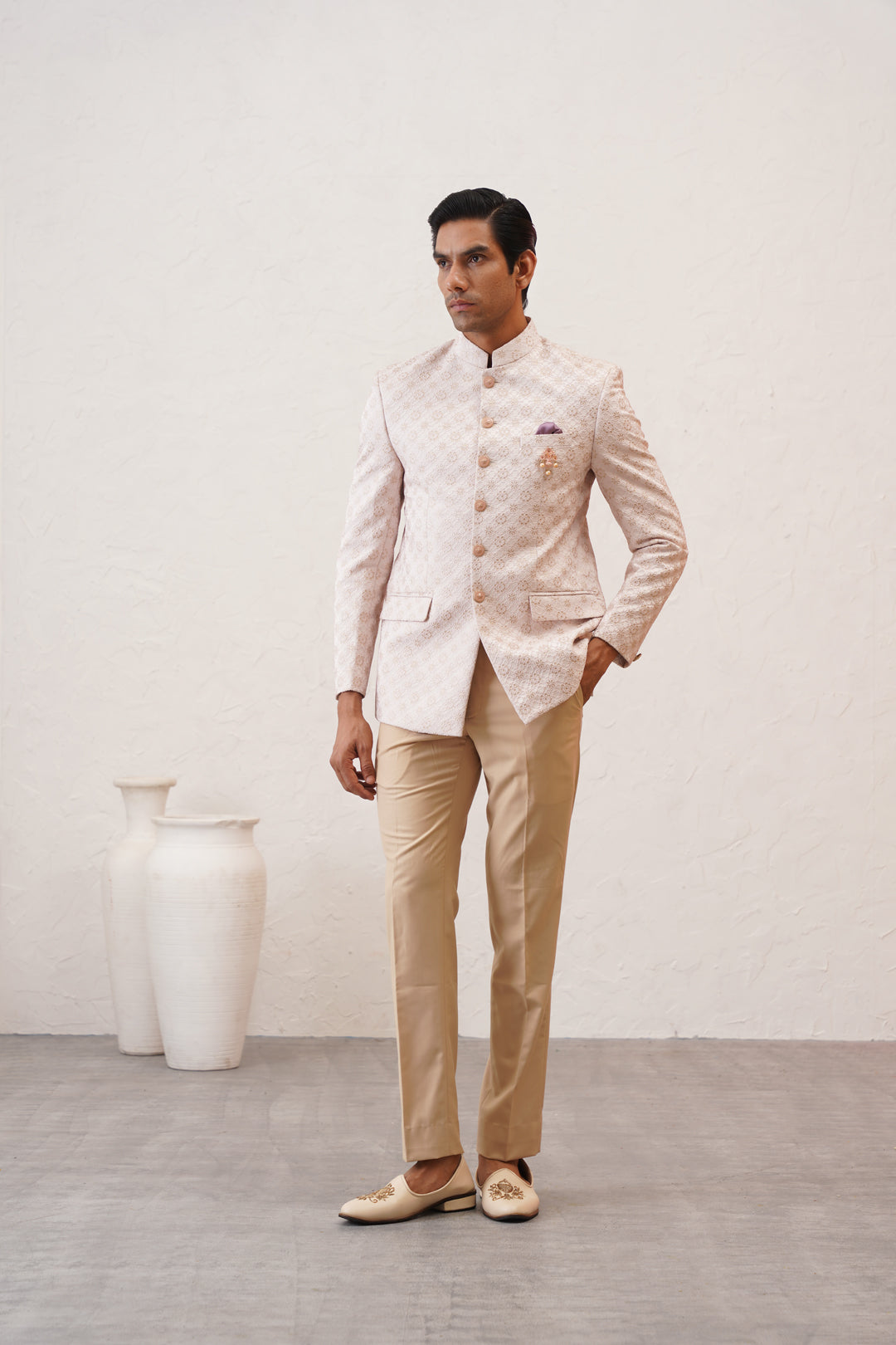 Powder Pink Jodhpuri Suit