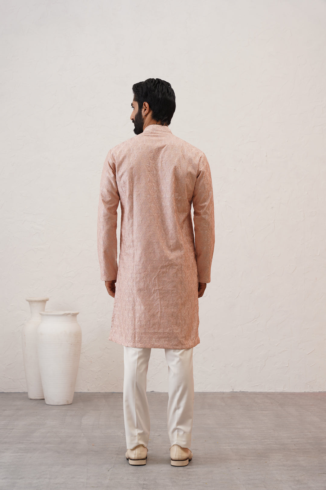 Apricot Pink Kurta Set