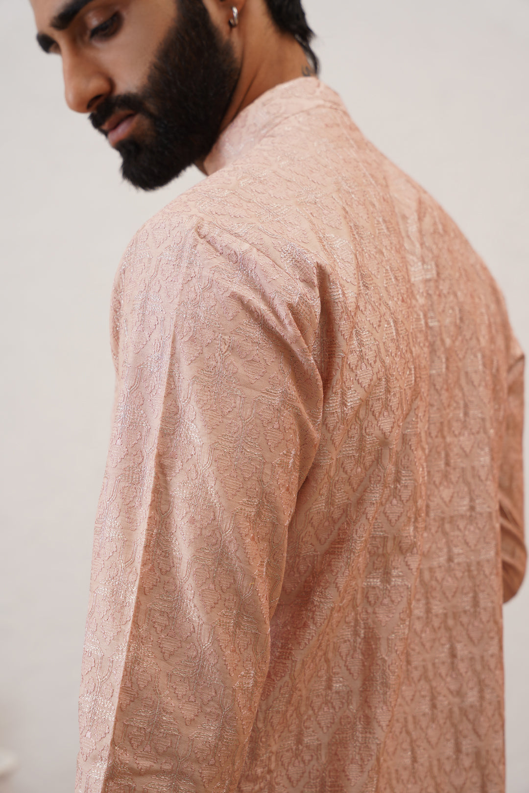 Apricot Pink Kurta Set