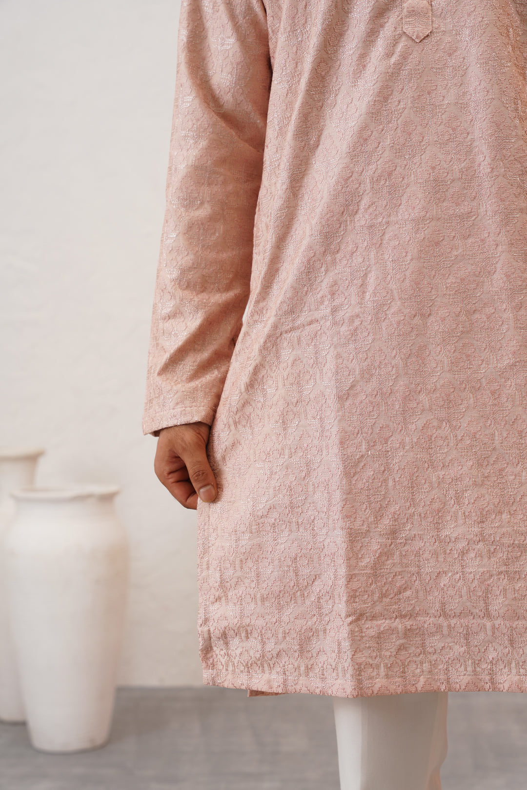 Apricot Pink Kurta Set