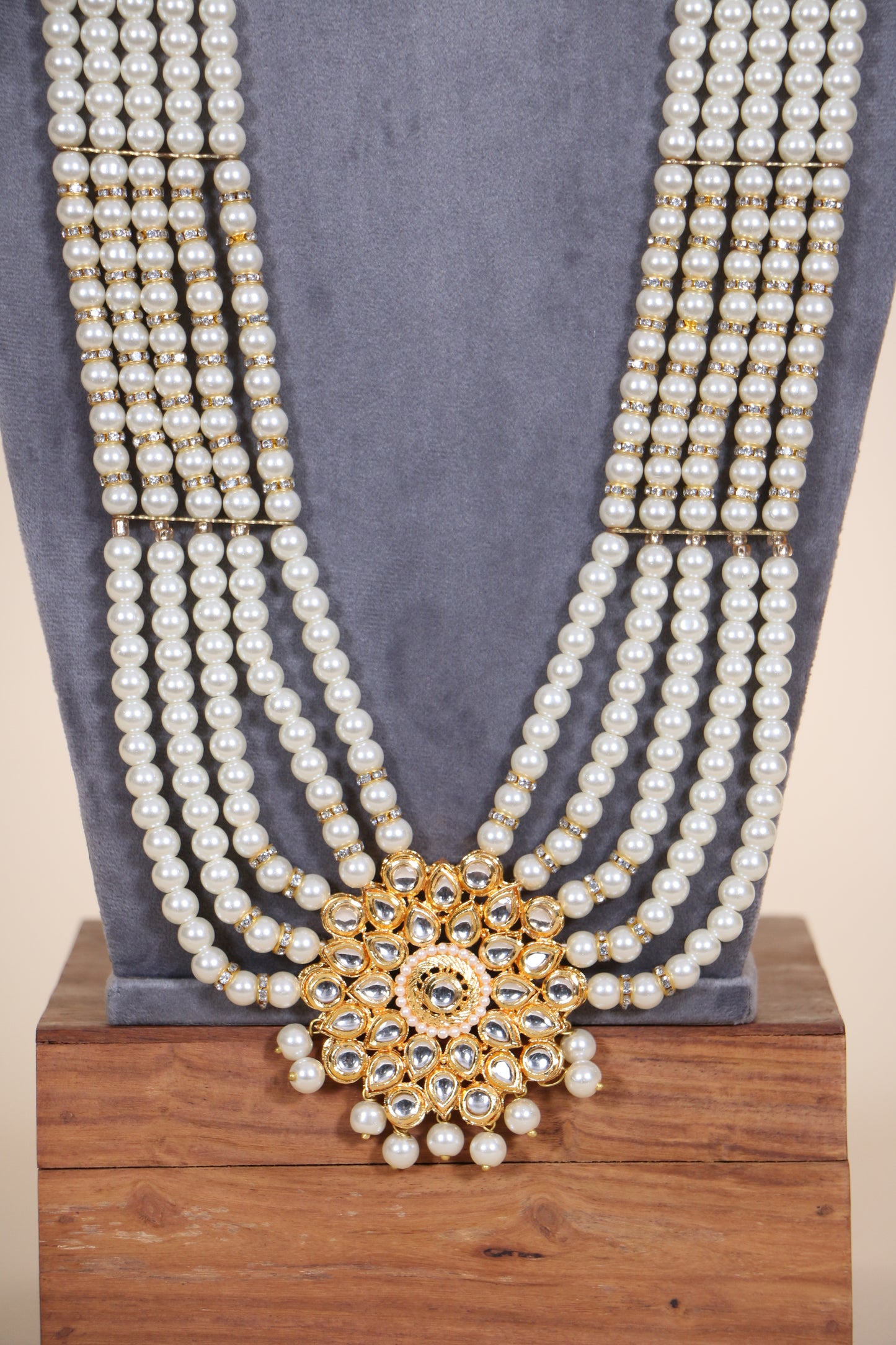 Pure Ivory Kundan Mala