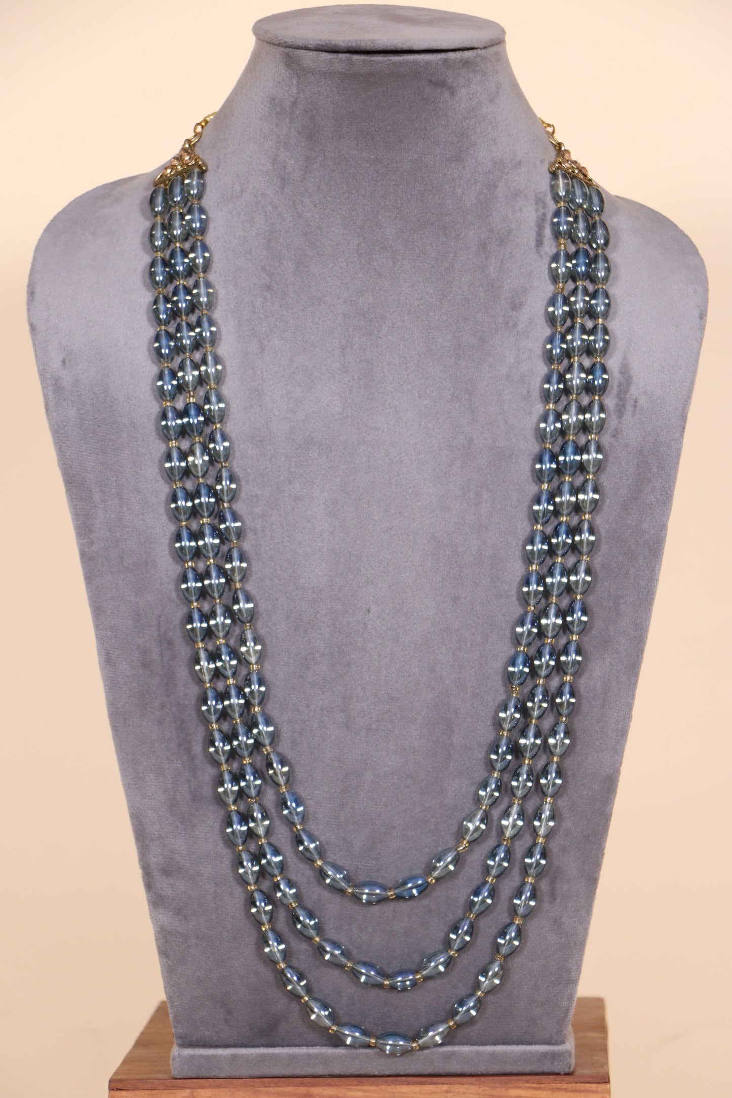 Aquamarine Blue Pearl Mala