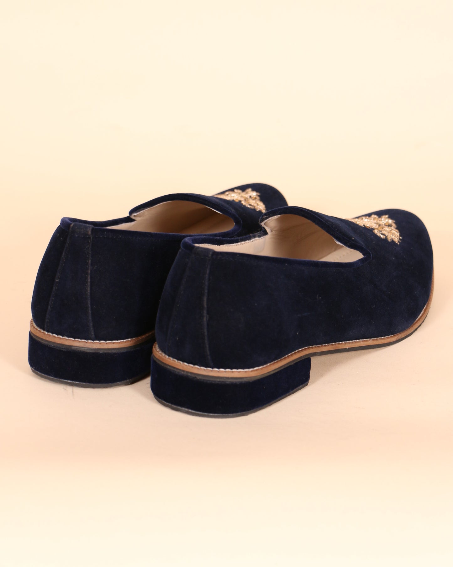 Velvet Navy Mojari