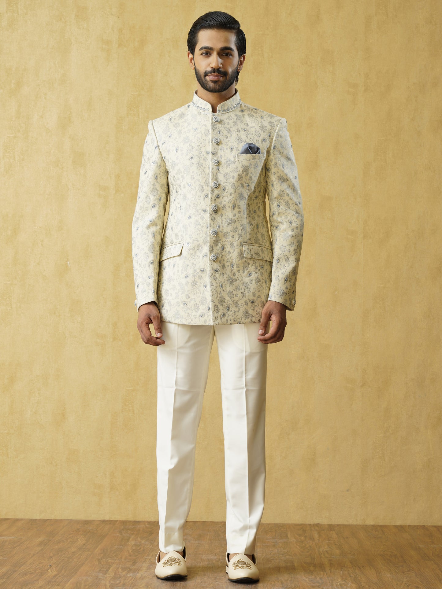 Ivory Turquoise Jodhpuri